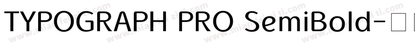 TYPOGRAPH PRO SemiBold字体转换